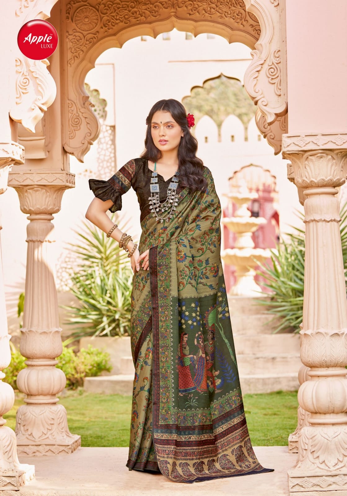 Roop Rani Vol 1 By Apple Printed Silk Sarees Wholesalers In Delhi
